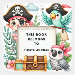 Pirate-Themed "This Book Belongs to Pirate" Label