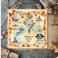 Pirate Themed Treasure Map Birthday Party