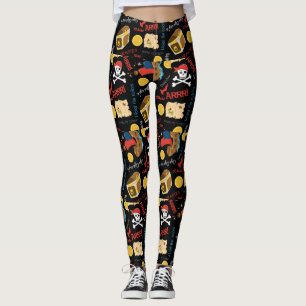 Pirate treasure capri leggings