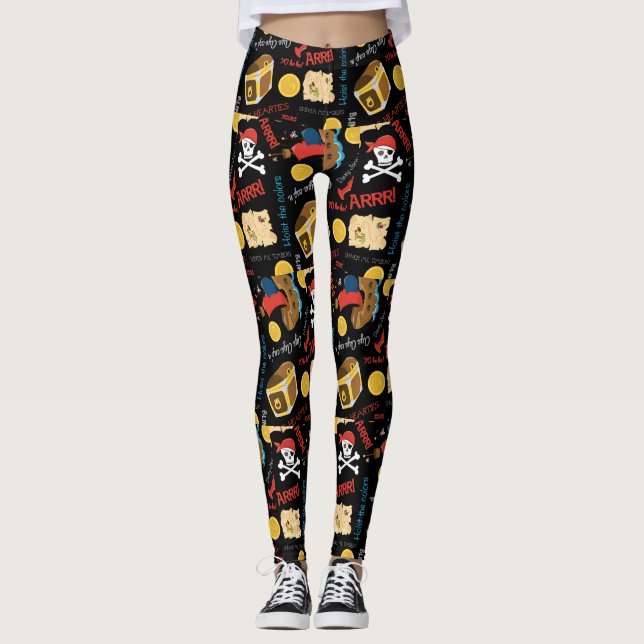 Pirate treasure capri leggings (Front)