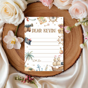 Pirate Treasure Chest Birthday Time Capsule Invitation