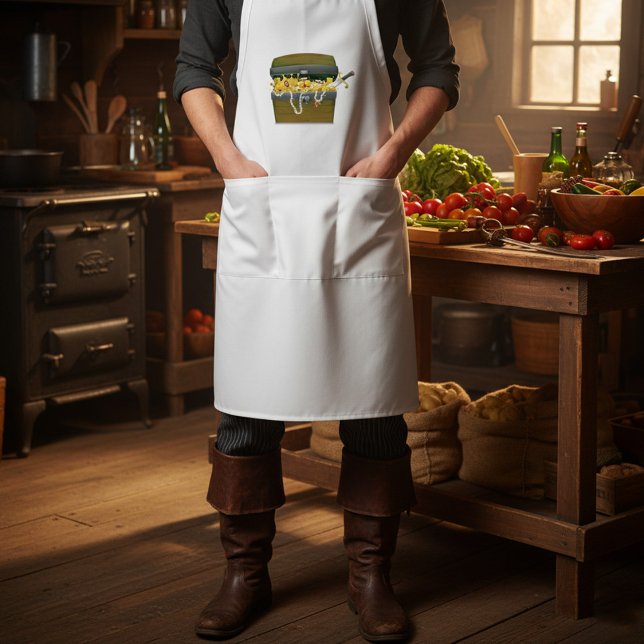 Pirate Treasure Chest with Jewels and Sword Standard Apron (Creator Uploaded)