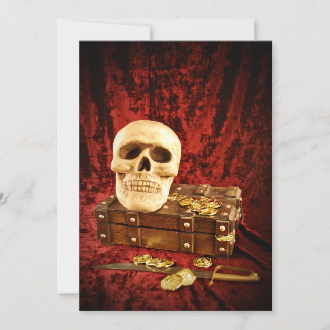 Pirate Treasure Halloween Party Invitation (Front)