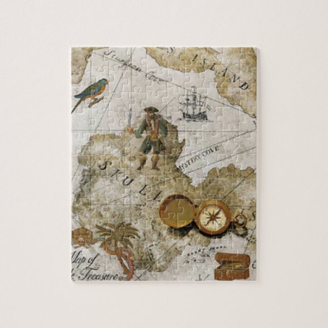 Pirate Treasure Map Jigsaw Puzzle (Vertical)