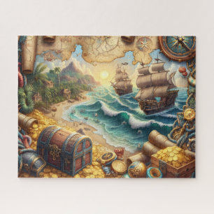 Pirate Treasure Map Jigsaw Puzzle