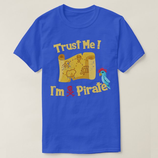 Pirate treasure map with parrot T-Shirt