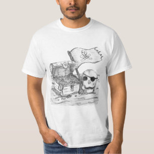 Pirate Treasure Scene Sketch T-Shirt