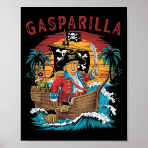 Pirate Trump Gasparilla Tampa Fl 2025 Pirate Festi Poster