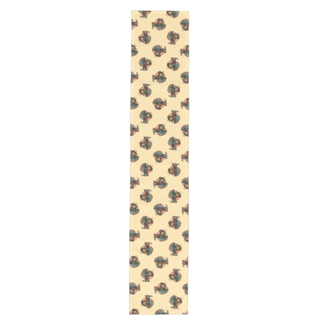 Pirate Turkey Themed Thanksgiving Table Medium Table Runner (Front)