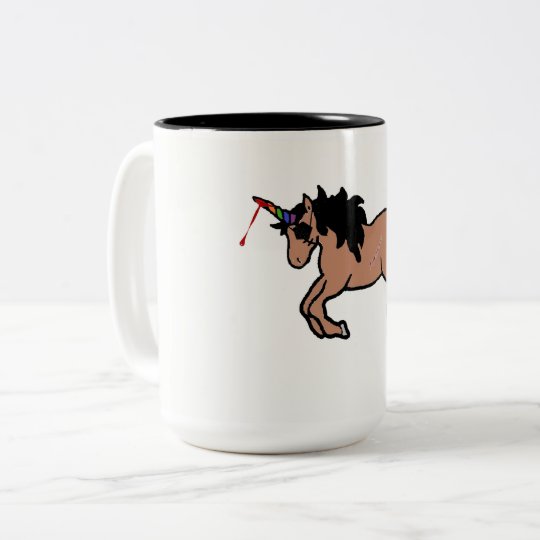 Pirate Unicorn Two-Tone Coffee Mug