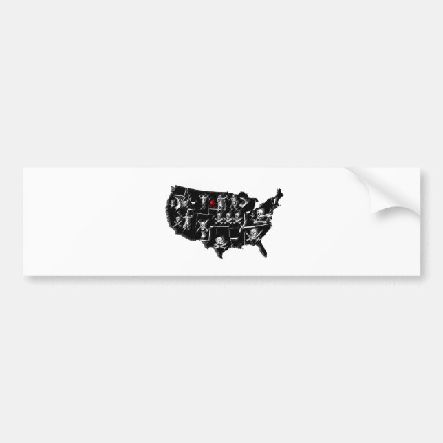 PIRATE USA BUMPER STICKER (Front)