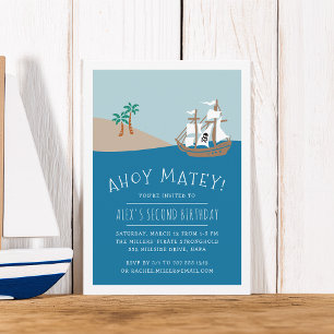 Pirate Voyage   Kids Birthday Party Invitation