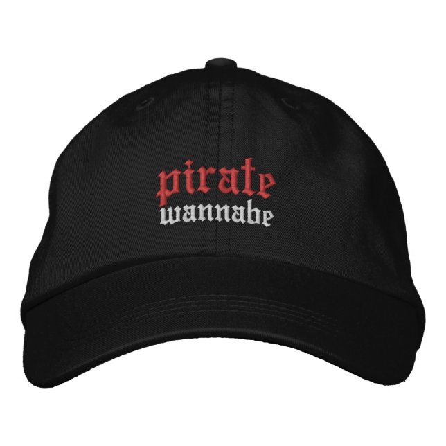 pirate wannabe embroidered hat (Front)