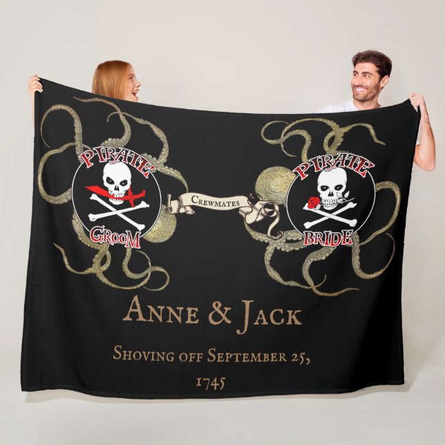 Pirate Wedding Fleece Blanket (In Situ)