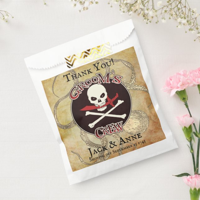 Pirate Wedding Groom's Crew "Thank You" Favour Bag (Sealed)