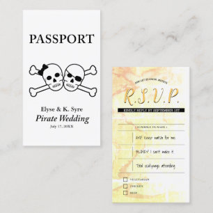 pirate wedding rsvp inserts