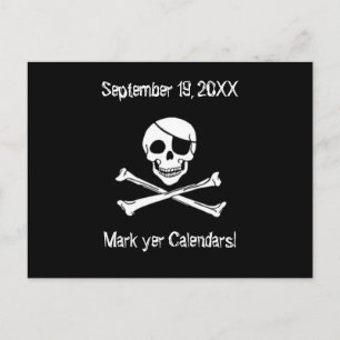 Pirate Wedding Save the Date Postcard