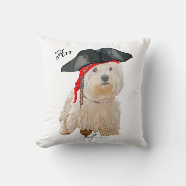 Pirate Westie Cushion (Front)