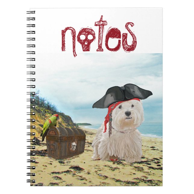 Pirate Westie Notebook (Front)