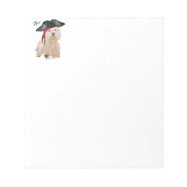 Pirate Westie Notepad (Front)