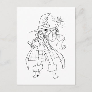 Pirate Witch Postcard