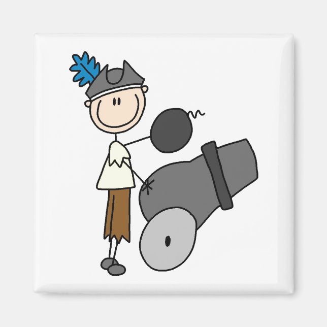 Pirate With Cannon Magnet (Front)