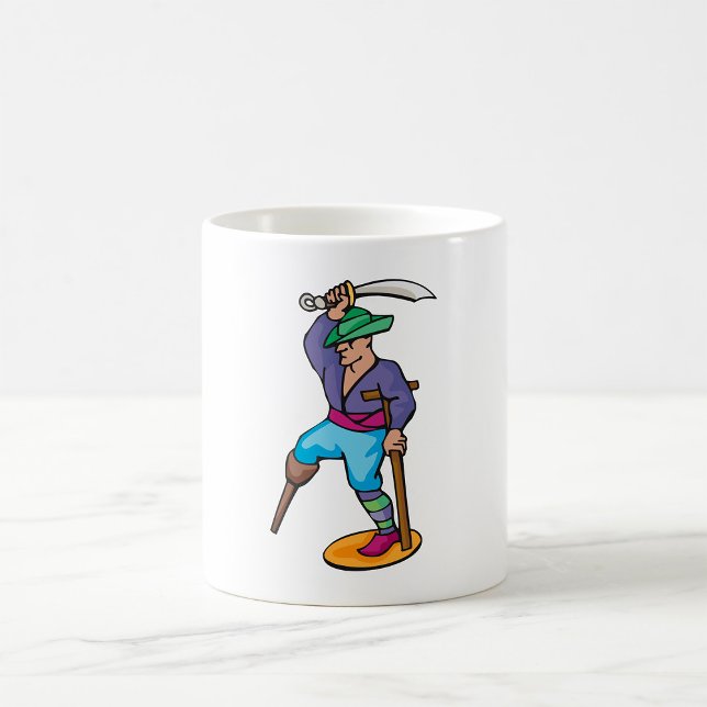 Pirate with Peg Leg and Sword Coffee Mug (Creator Uploaded)