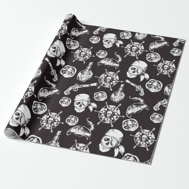 Pirate Wrapping Paper (Unrolled)