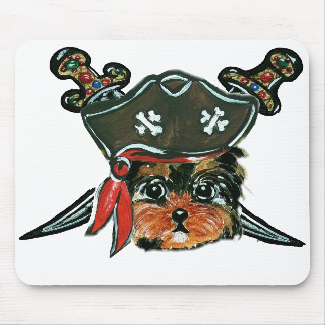Pirate Yorkie Poo Mouse Pad (Front)