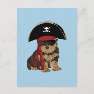 Pirate Yorkshire Terrier for Dog Lovers Postcard