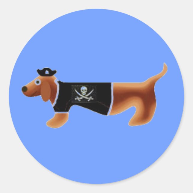 piratedach classic round sticker (Front)
