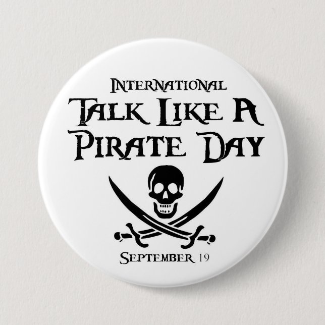 PirateDayButton 7.5 Cm Round Badge (Front)