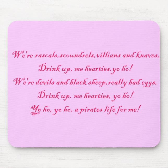 PirateLife,Mousepad Mouse Pad (Front)