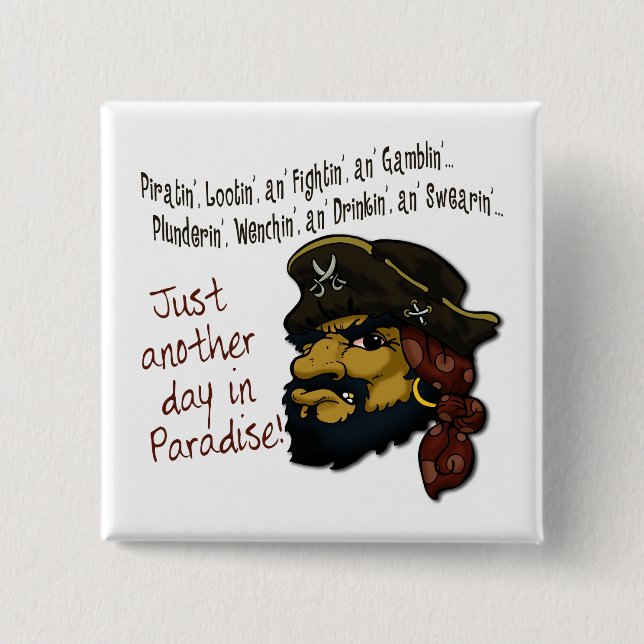 Pirates! 15 Cm Square Badge (Front)