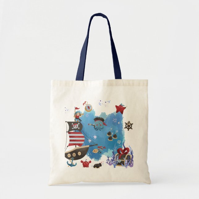 Pirates Adventure Map Tote Bag (Front)