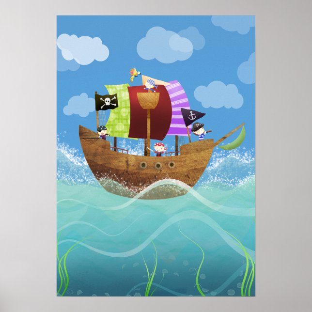 Pirates ahoy poster print (Front)