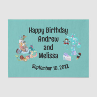 Pirates and Mermaids Birthday Party Tissue Paper