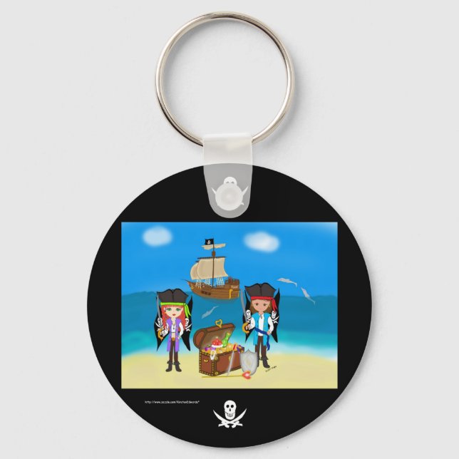 Pirates and Treasure Keychain (Front)