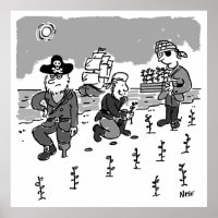 Pirates are Gardening Using a Wooden Leg. Funny