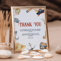 Pirates Baby Shower Thank You Sign