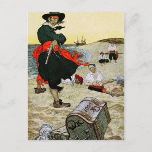 Pirate's Buried Treasure Postcard
