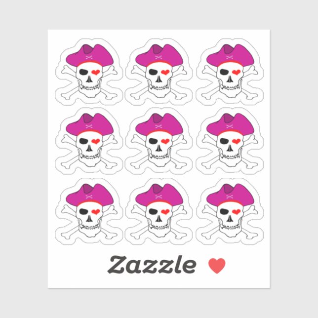 Pirates & Captain Grace, Skull X cross bones /Set4 (Sheet)