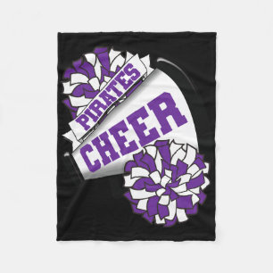 Pirates Cheer Ck To School Cheerleading Spirit P  Fleece Blanket