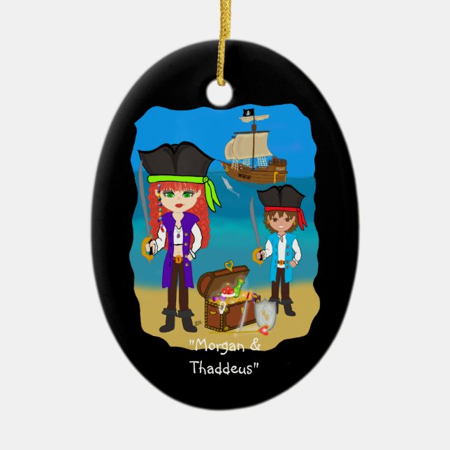 Pirates Christmas Ornament (Front)