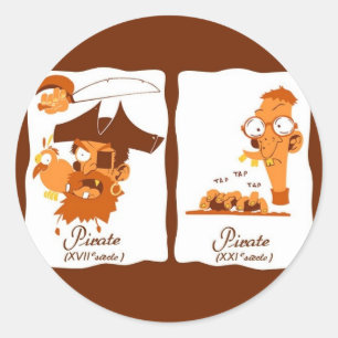Pirates Classic Round Sticker