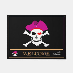 Pirates Flag & Captain Grace, house mats /Welcome