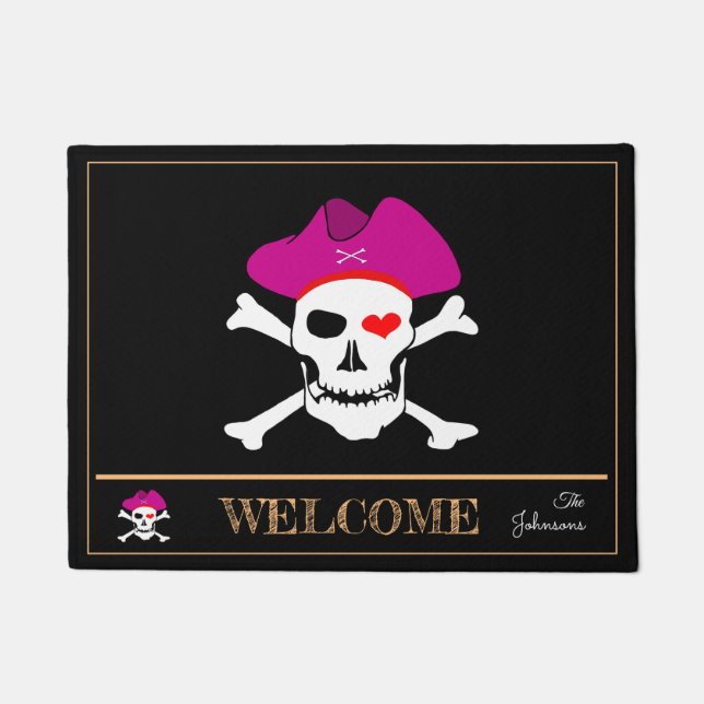 Pirates Flag & Captain Grace, house mats /Welcome (Front)