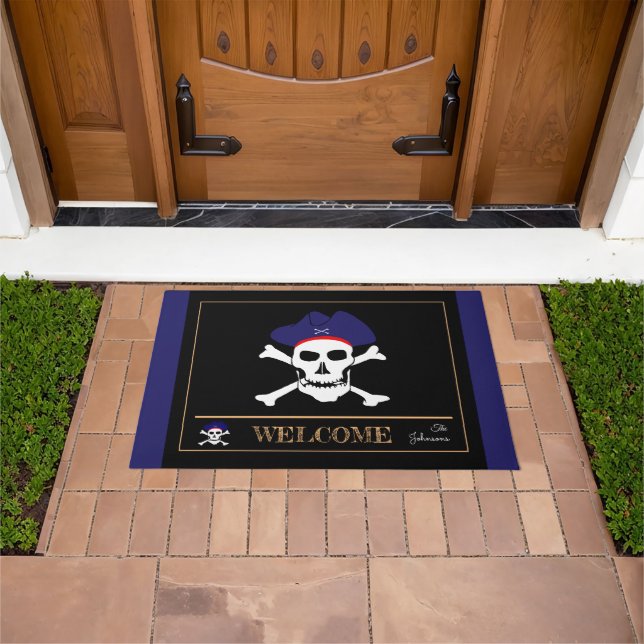 Pirates Flag & Captain Jack, house mats /Welcome (Outdoor)