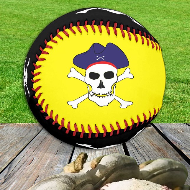 Pirates Flag & Captain Jack / Pirate sports Yellow Baseball (Creator Uploaded)