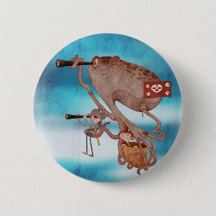 Pirates. Imagination and fantasy, cute and lovely. 6 Cm Round Badge